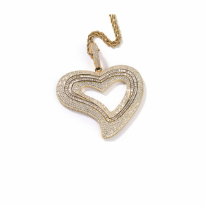 TILTED HEART PENDANT